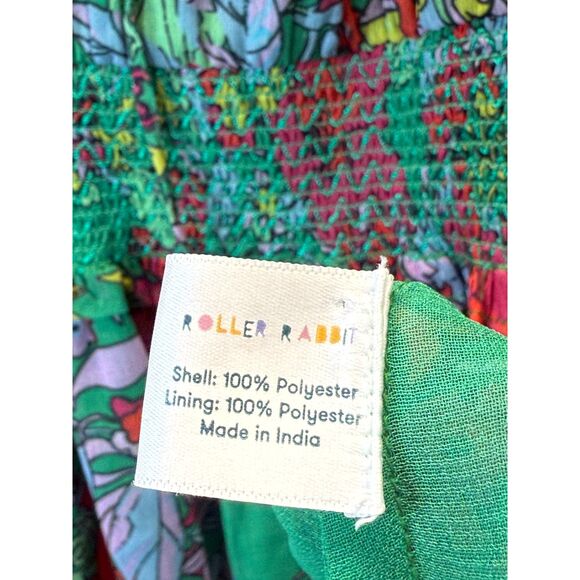 Roller Rabbit Women's Size Medium Hole Ashbury Floral Frida Maxi Dress - Picture 6 of 10